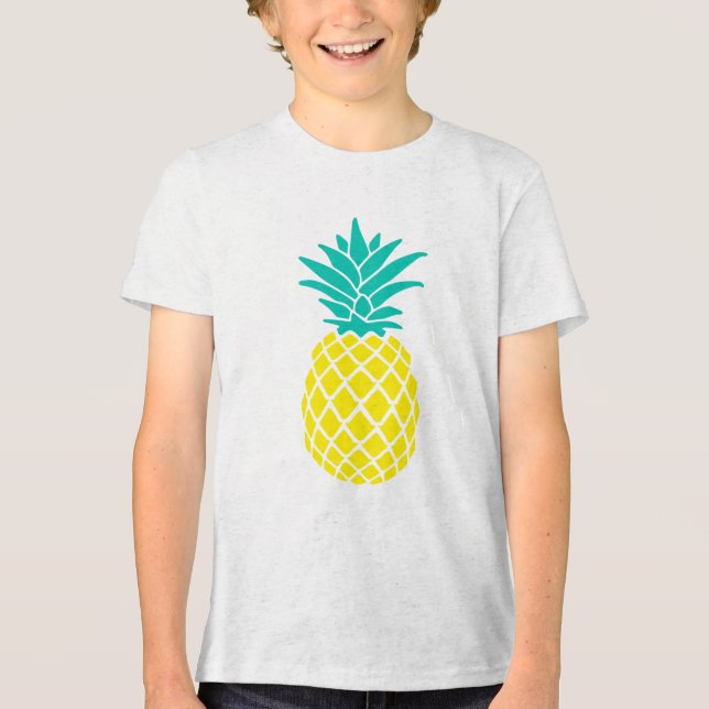 Pineapple Illustration Tri-Blend Shirt (Front)