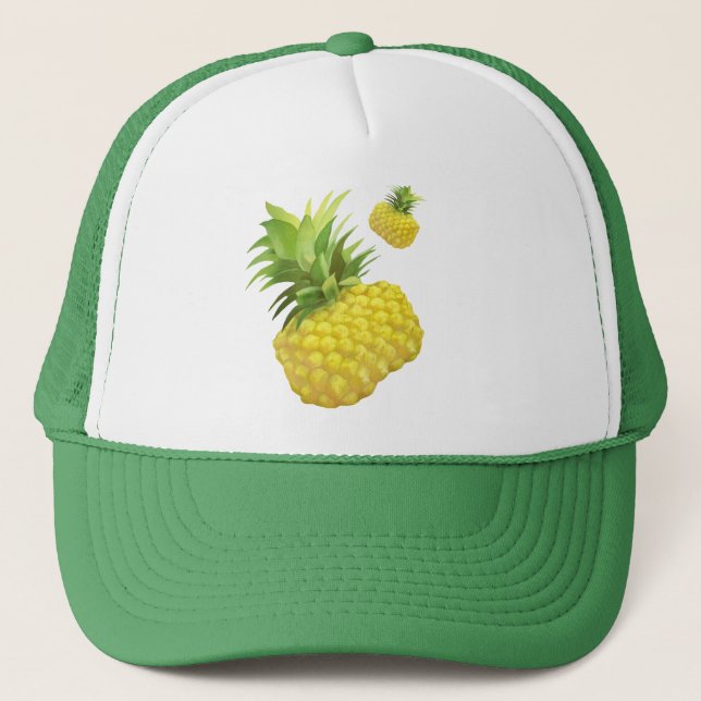 Pineapple Illustration Trucker Hat (Front)