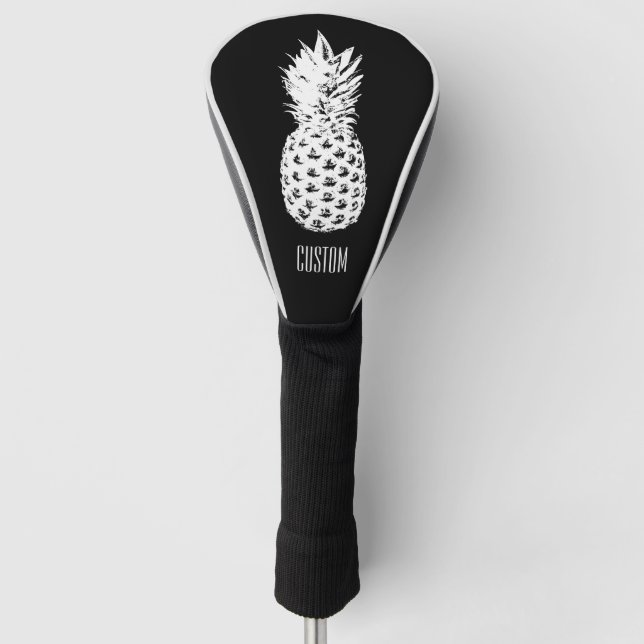 Pineapple image golf driver head protection cover (Front)
