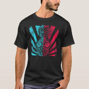 Pineapple in techno colour festival synthesizer wh T-Shirt