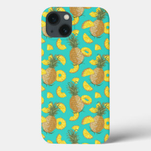 Pineapple In Turquoise Colour iPhone 13 Case