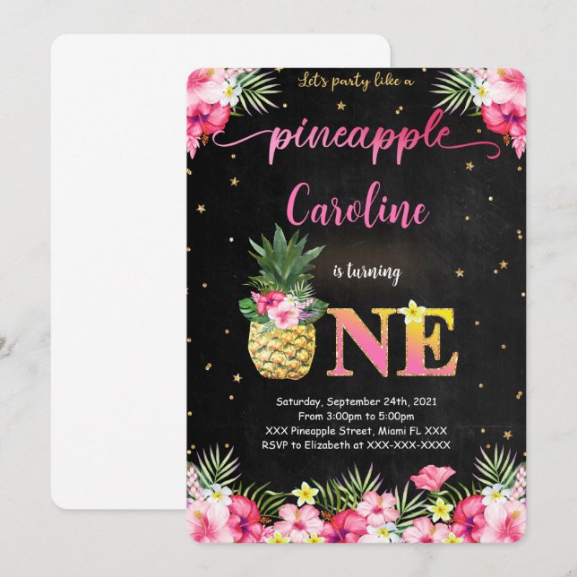 Pineapple Invitation (Front/Back)