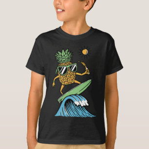 Pineapple Is Surfing Illustration T-Shirt