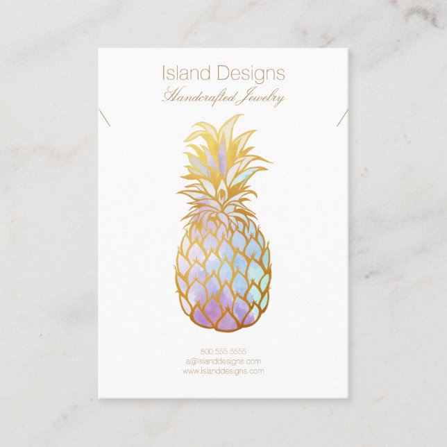 Pineapple Jewelry Display Card (Front)