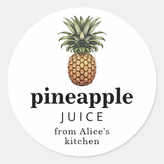 Pineapple juice canning label (Front)