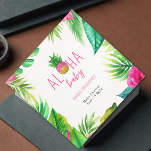 Pineapple Jungle Pacifiers Pink Girl Baby Shower Napkin