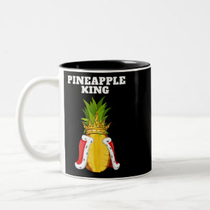 Pineapple King Mens Pineapple Lover Shirt Cute Pin Two-Tone Coffee Mug