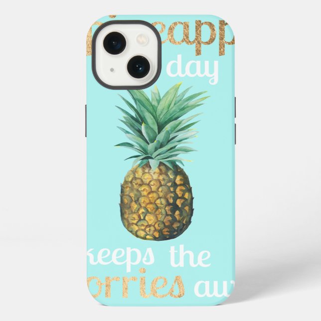 Pineapple Life Quote iPhone Case (Back)