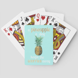 Pineapple Life Quote Playing Cards