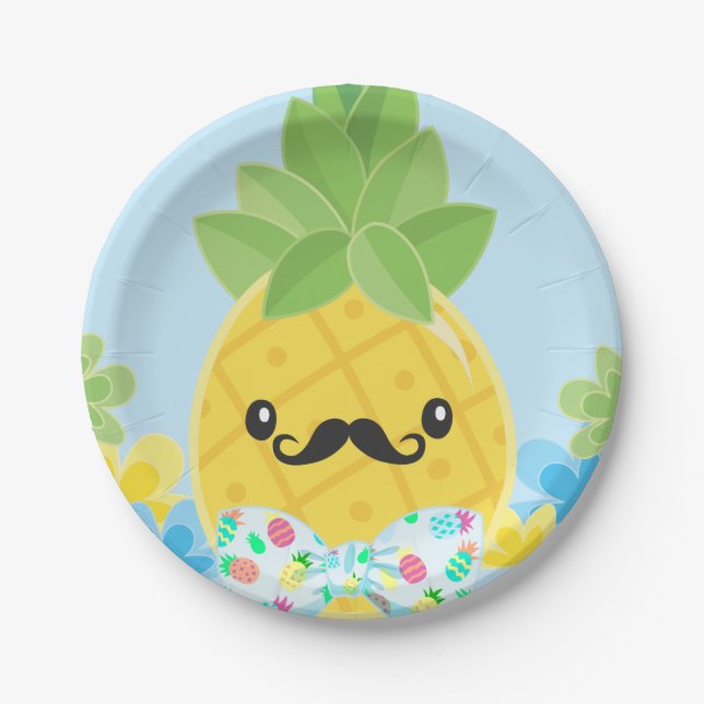 Pineapple Little Mister Boys  Paper Plate (Front)