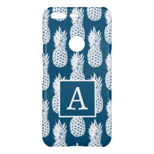 Pineapple lover custom monogram ananas pattern  un uncommon google pixel case