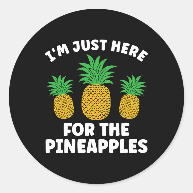 Pineapple Lover Hawaii Fruit Pineapple Hawaiian Me Classic Round Sticker (Front)