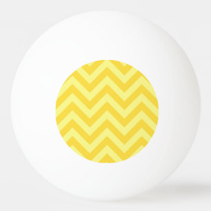 Pineapple, Lt Yellow Large Chevron ZigZag Pattern Ping Pong Ball