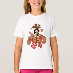 Pineapple Luau Girl's T-Shirts