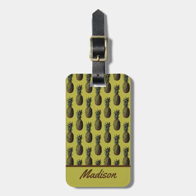 Pineapple Luggage Tags (Front Vertical)