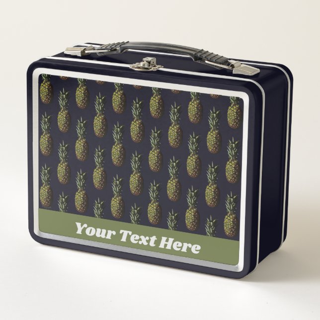 Pineapple Lunch Box - Optional Personalisation (Front)