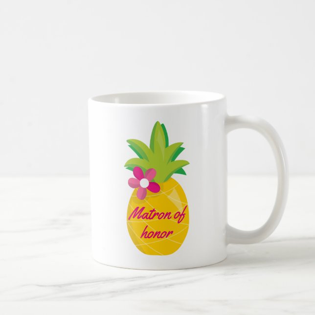 Pineapple Matron of Honour Favour Coffee Mug (Right)