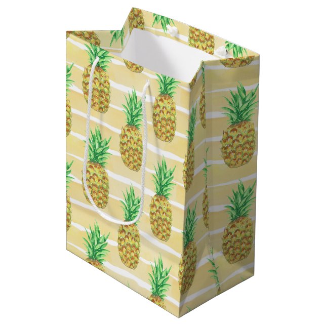 Pineapple Medium Gift Bag (Front Angled)
