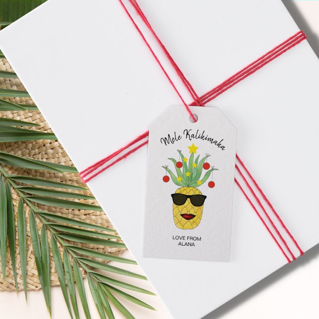 Pineapple Mele Kalikimaka Classic Gift Tags (Creator Uploaded)