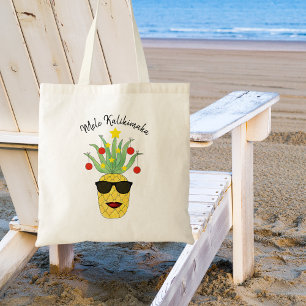 Pineapple Mele Kalikimaka Tote Bag