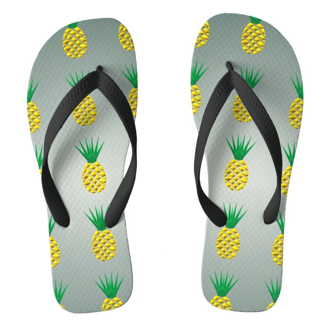 Pineapple Modern Styized Trendy Vector Jandals (Footbed)