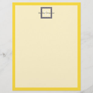 Pineapple, Navy Blue Greek Key #1 Framed Monogram