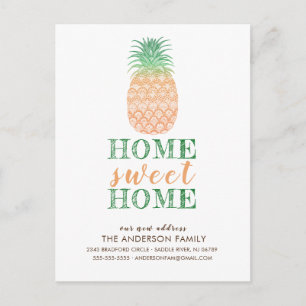 Pineapple New Address Announcement Post Card