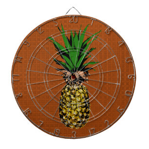 Pineapple Newsprint Dartboard