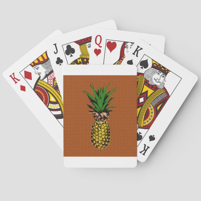 Pineapple Newsprint Playing Cards (Back)