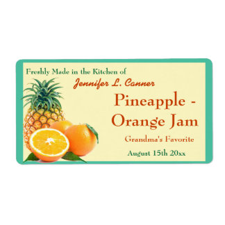 Pineapple Orange Jam or Preserves Canning Jar