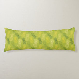 Pineapple Outline Pattern on Green Body Cushion