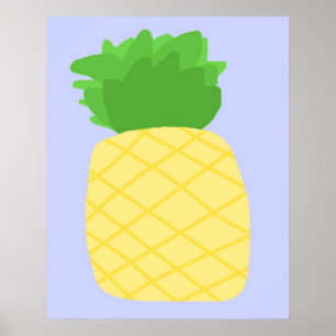 pineapple painting art poster