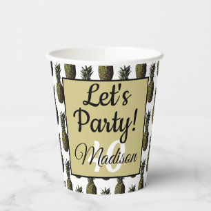 Pineapple Paper Cups