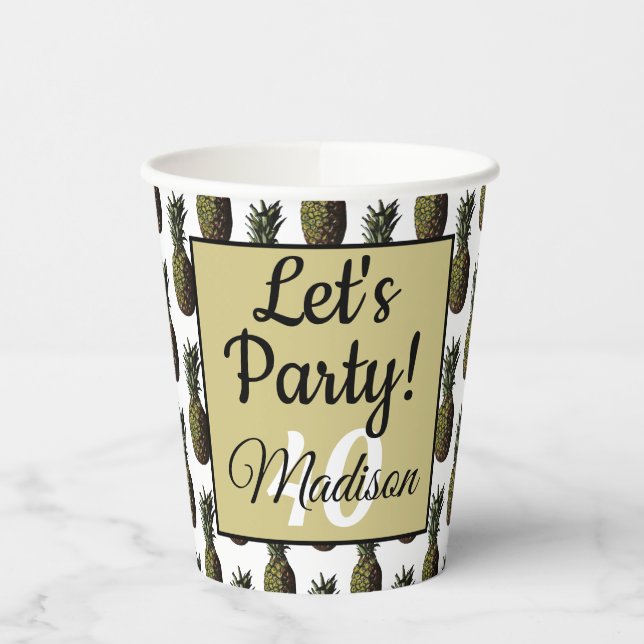 Pineapple Paper Cups (Left)