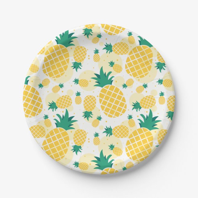 Pineapple Paper Plates 7" (Front)