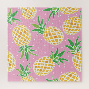 Pineapple Paradise: Tropical Pattern Jigsaw Puzzle