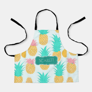Pineapple Pastel Colourful Personalised Pattern Apron