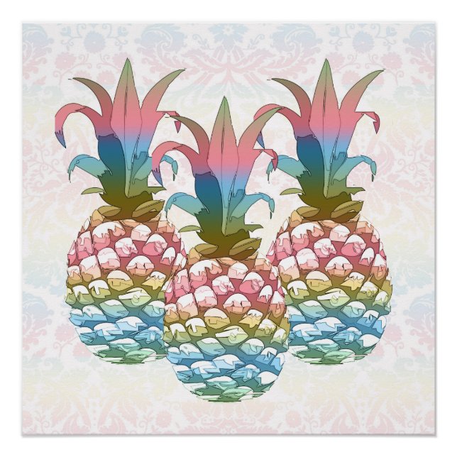 Pineapple Pastel Gradient ID246 Poster (Front)