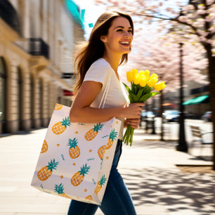 Pineapple pastel orange medium gift bag