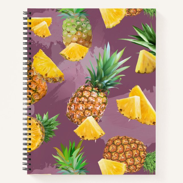 Pineapple Pattern 3 Notebook (Front)