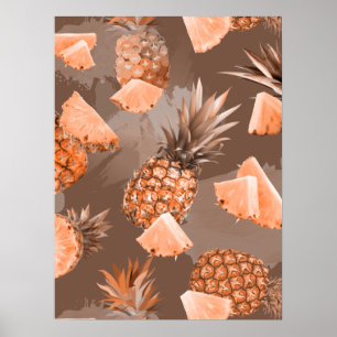Pineapple Pattern 4 Poster