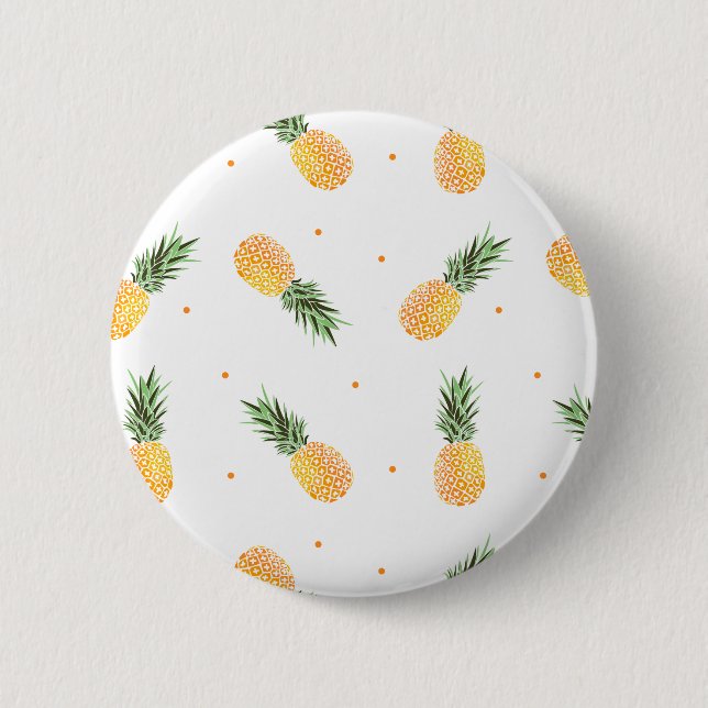Pineapple Pattern 6 Cm Round Badge (Front)