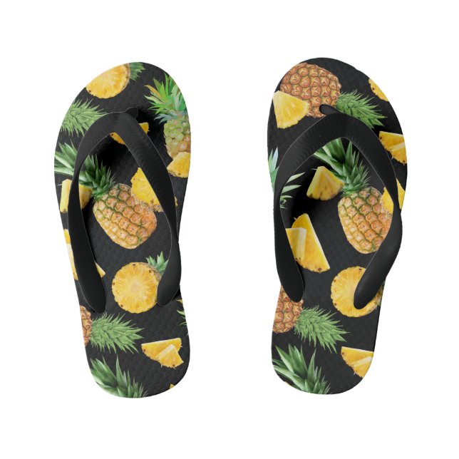 Pineapple Pattern 8 Kid's Jandals (Footbed)