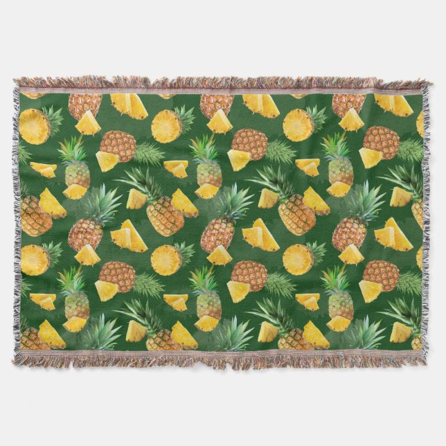 Pineapple Pattern 9 Throw Blanket (Front)