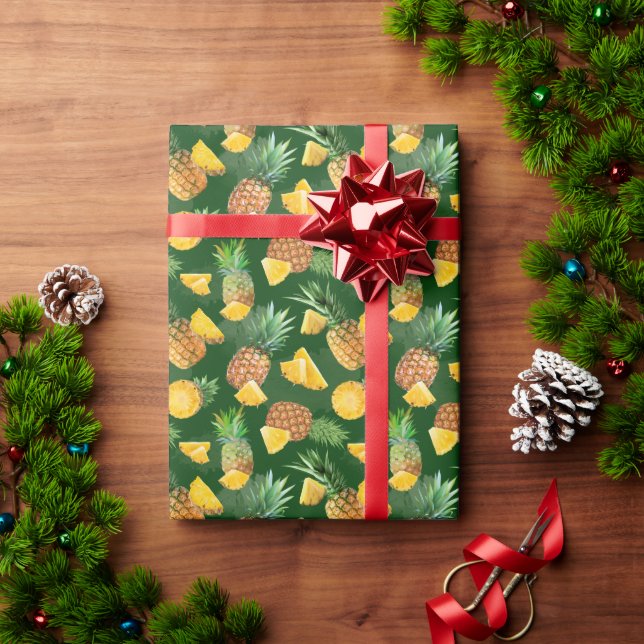 Pineapple Pattern 9 Wrapping Paper (Holiday Gift)
