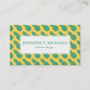 Pineapple Pattern Business Card