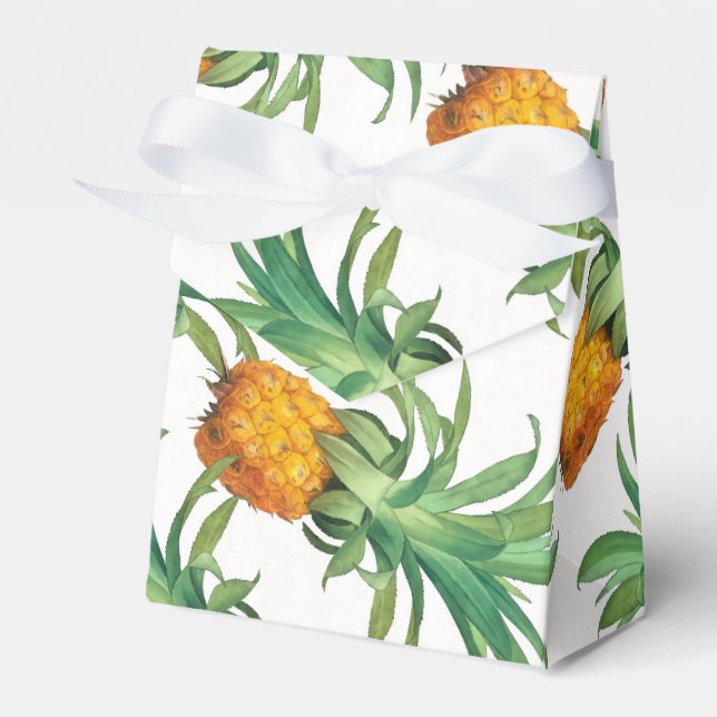 Pineapple pattern favour box (Front Side)