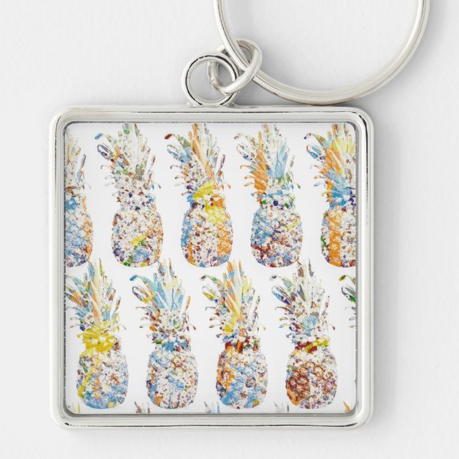 Pineapple Pattern Key Ring (Front)