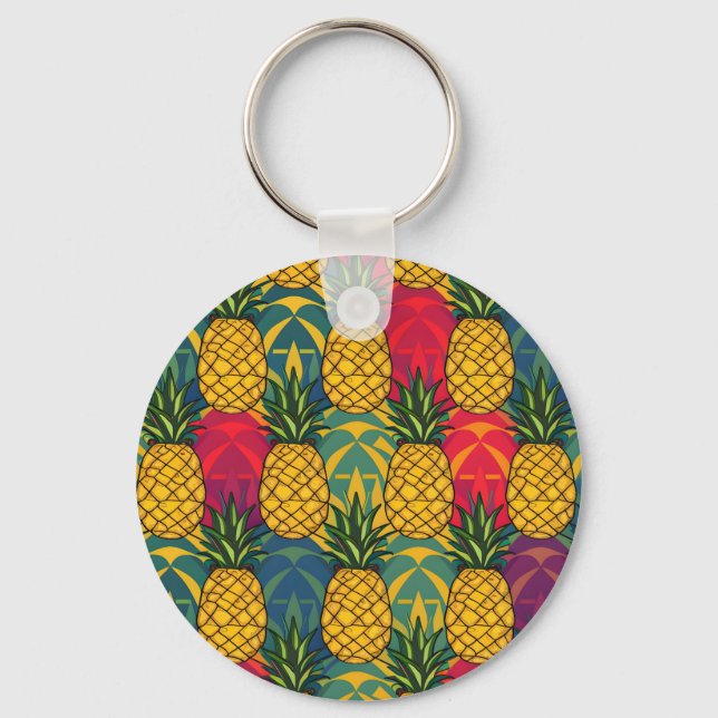 Pineapple Pattern  Key Ring (Front)