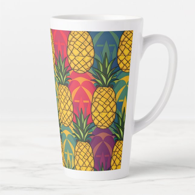 Pineapple Pattern  Latte Mug (Right)